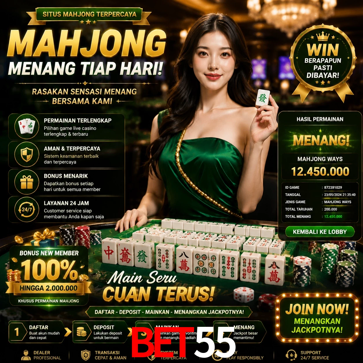 Cashback VIP bet55 - reembolso semanal
